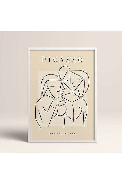 HOMEPACK Επιτραπέζιο έργο τέχνης Picasso Modern Gallery Abstract Artwork Collection με κορνίζα