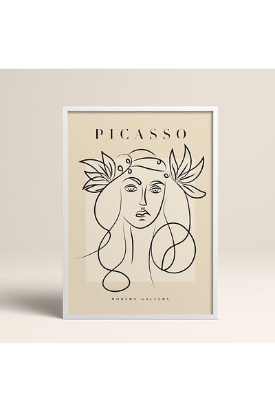 HOMEPACK Επιτραπέζιο έργο τέχνης Picasso Modern Gallery Abstract Artwork Collection με κορνίζα