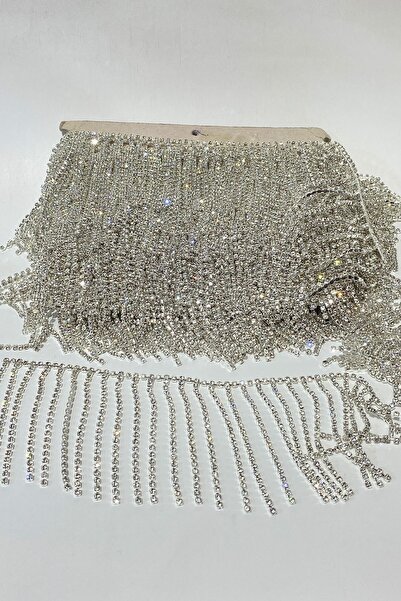 FdayAksesuar Accesoriu bandă decorativă Stoned Silver cu ciucuri Accesoriu ba...