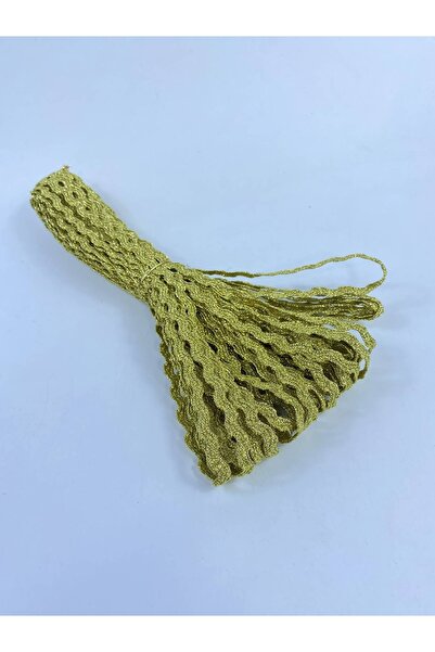 FdayAksesuar Dekorativna traka, zlatna, Sa šljokicama cik-cak, 20 metara – de...