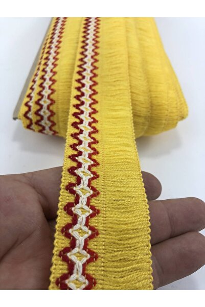 FdayAksesuar Accesoriu panglică decorativă Galben Roșu Panglică cu franjuri c...