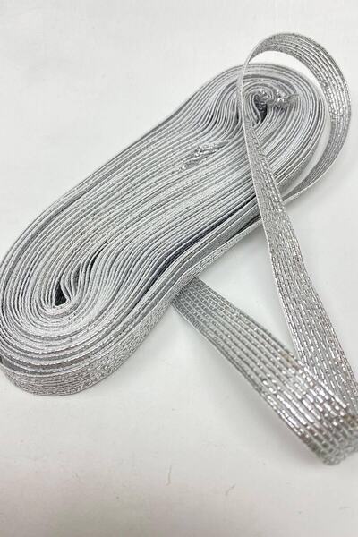 Genel Markalar Dekoratif Şerit Aksesuar Gümüş Simli Radeli Kurdele Süsleme Pa...