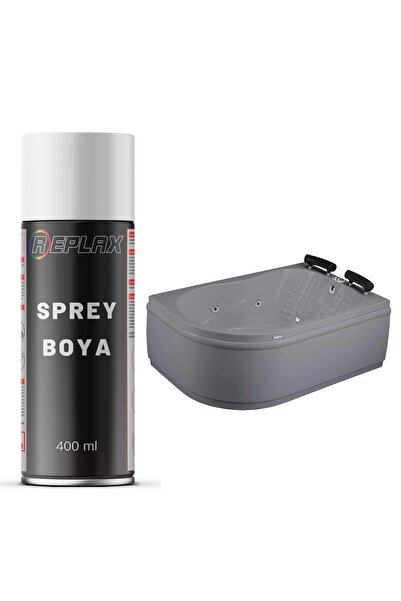 REPLAX Gri Duşakabin Jakuzi Küvet Sprey Boya Suya Dayanıklı 400 Ml.