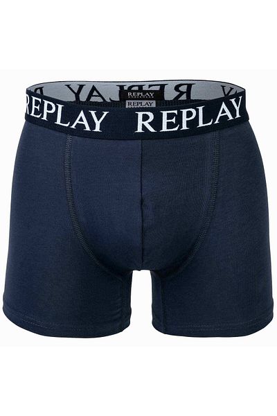 Replay Herren-Boxershorts, 2er-Pack – Badeshorts, Baumwollstretch