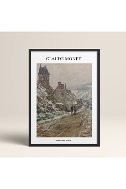 HOMEPACK Claude Monet Strada Satului cu Rama Neagra, Pictura de Arta Moderna ...