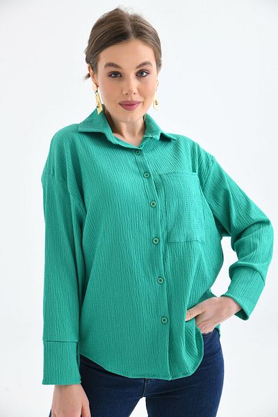 VOLT CLOTHİNG Dámská oversize košile s knoflíky na zádech