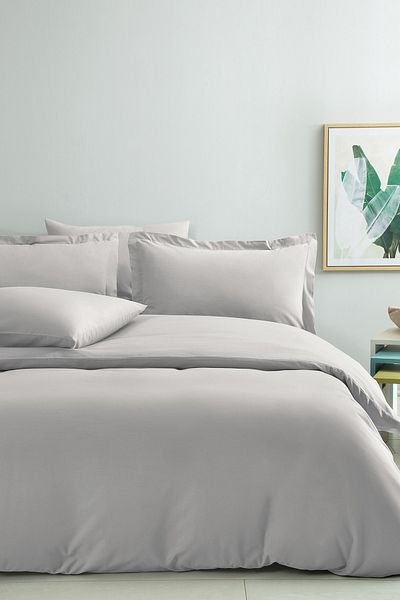Puffy Ranforce Naturalis Single Washable Duvet Cover Set - Grey