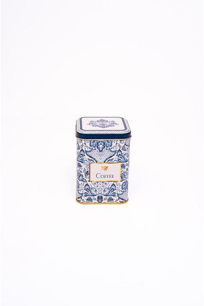 EVLE Er018-y3 Azulejos Sugar Patterned Square Metal Storage Container 9x9 Cm