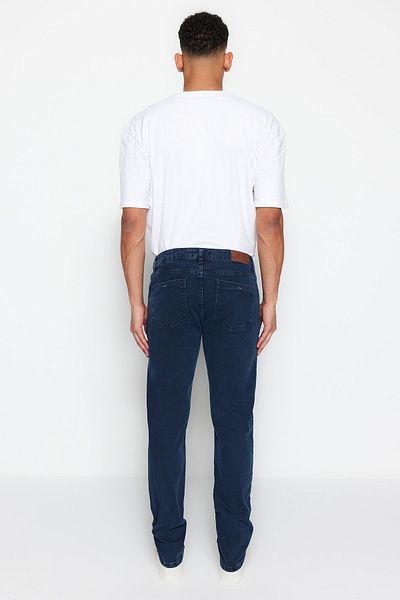 Trendyol Collection Sötétkék karcsúsított farmernadrág - sztreccs szövet, TMNSS23JE00038 farmer