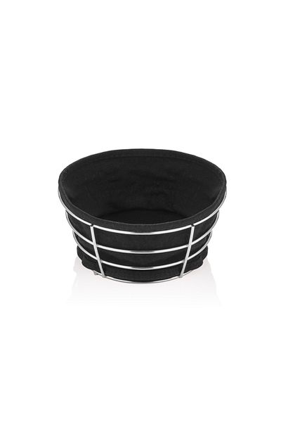 Narin Wire Bread Rack Round - Chrome (BLACK CLOTH)