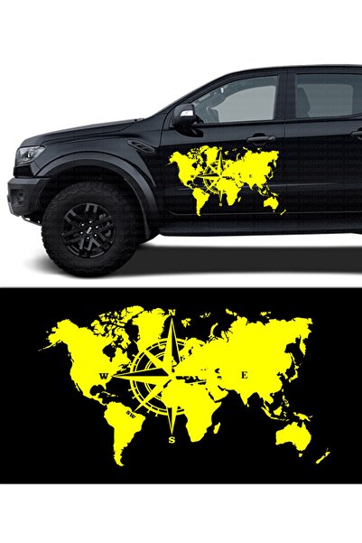 Melek Pazarı ملصق قافلة للطرق الوعرة بوصلة عالمية مقاس 60 × 35 سم