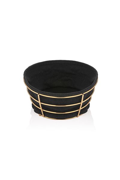 Narin Wire Bread Bowl Round - Yellow (BLACK CLOTH)