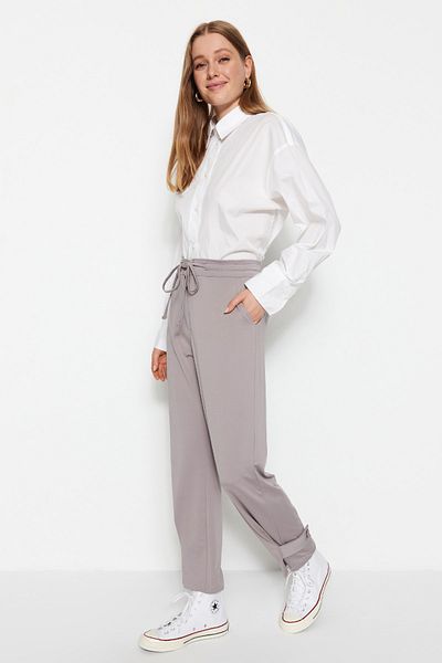Trendyol Modest Sweatpants - Gray - Carrot pants