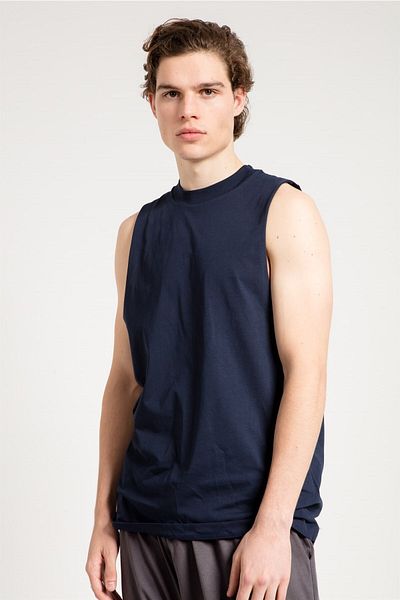 JAHR MARC Navy Blue Oversize Men's Sports Athlete