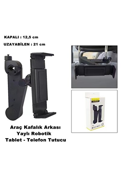 caraks Tablet Ve Telefon Tutucu Araç Içi Arka Koltuk Kafalık Model Robotik Pr...