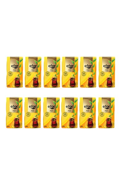 EFOR ÇAY Efor Rize Siyah Dökme Çay 1.000 gr X 12 Adet