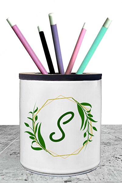 yhfoto Θήκη για στυλό πορσελάνης με γράμμα S - Axx275