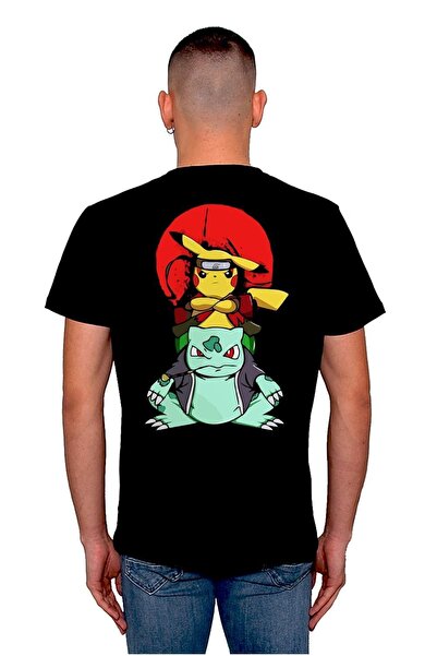 baskwear تي شيرت ناروتو بيكاتشو بالبازار بولباسور أنيمي نينجا الياباني تي شير...