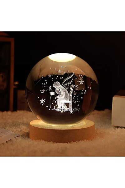 Hediyezen Ahşap Stand'lı Küçük Prens Cam Küre