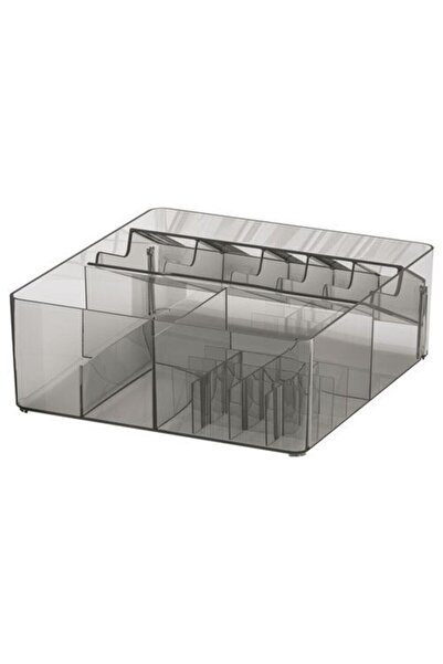 IKEA Makyaj Düzenleyici Kutu Çekmece Içi 32x28x10 Cm Makyaj Organizeri Füme Renk Kutu