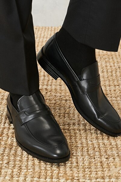 ALTINYILDIZ CLASSICS Men's Black Patternless Classic Shoes