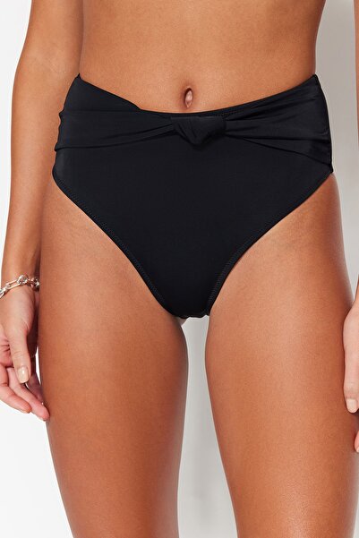 Trendyol Collection Μπικίνι κανονικό πόδι με μαύρο κόμπο ψηλόμεσο TBESS23BA00287