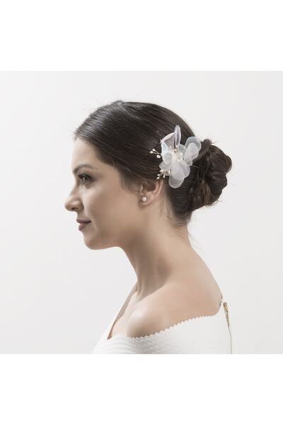 MK MODA ATELİER إكسسوارات شعر الزفاف اللؤلؤية للنساء T-15118