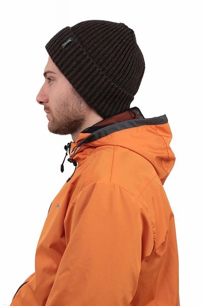 Slazenger Унисекс кафява плетена шапка Bert с дебела оребрена материя, размер V2