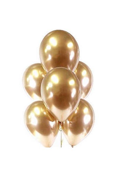 Cansüs 5-Piece Shiny Chrome Balloon - Gold Analyze