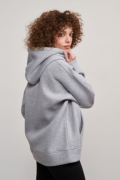 MBEY1989 Mbey Oversize ανοιχτό γκρι κουκούλα - Unisex