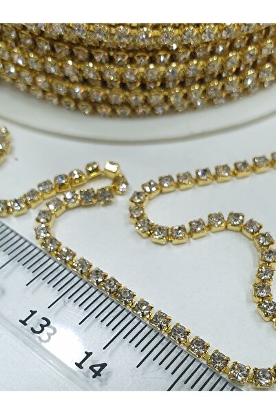 CRYSTALSHOP Sa kamenčićima Traka - SS8 (2 mm) žuto kućište (3 METRA)