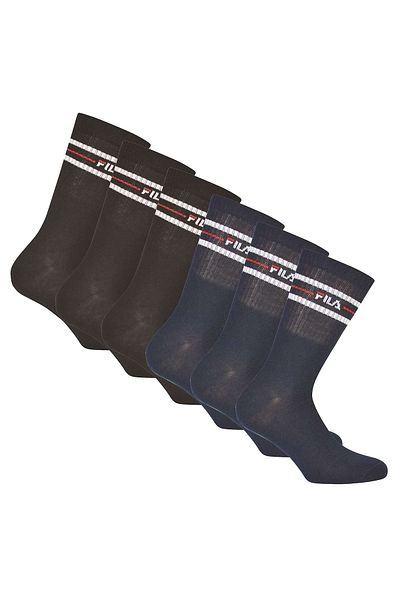 FILA Unisex Socken, 6er Pack – Strümpfe, Street, Lifestyle, Sport (2x 3 Paar)