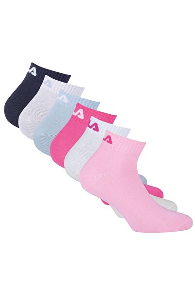 FILA Uniseks Çeyrek Çorap, 6'lı Paket - Kurzsocken, Antrenman, Spor, Logo (2x...