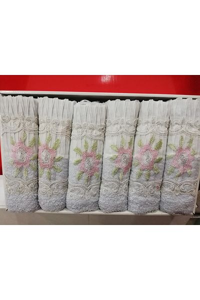 Çapa Home Gift Daily Dowry Set of 6 Hand and Face Towels 50 X 90