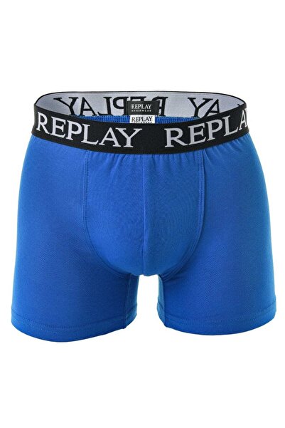 Replay Herren Boxershorts, 3er Pack - Unterhosen, Baumwolle, Logo, einfarbig
