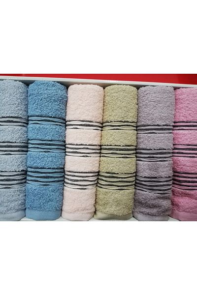 Çapa Home Gift Daily Dowry Set of 6 Hand and Face Towels 50 X 90