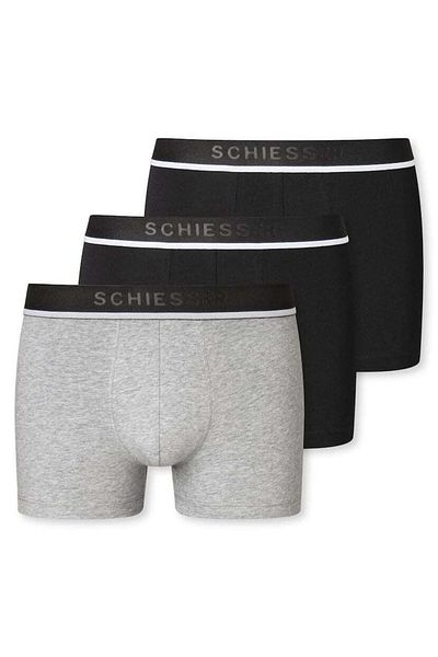 Schiesser Herren Shorts 3er Pack – Serie „95/5“, Unterhose, Logobund, uni, S-2XL