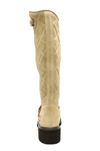 Harley Davidson Laconia 646 Hi Crosta Bej Kadın Bot Çizme Ayakkabı