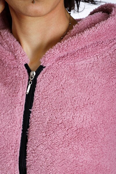 brntekstil Welsoft Plush Jacket Hooded Fleece Zippered