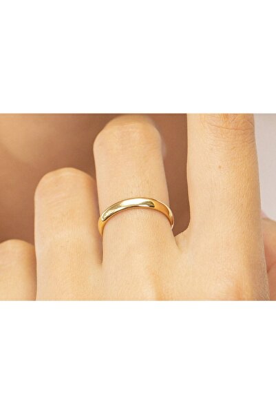 Üresinler Kuyumculuk 3mm Klasik Bombeli Altın Alyans Comfort Fit 14 Ayar Iç Dış Bombeli