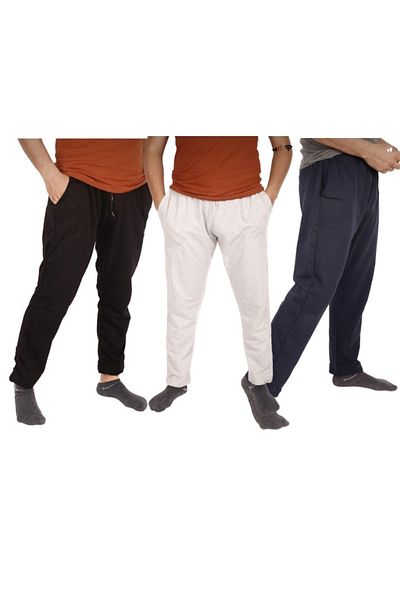 FATELLA Men's 3-Piece Straight Leg Straight Leg Two Thread Combed Fabric Comfortable Cut Sweatpants Bottom