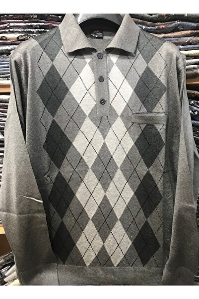 MODA Πουλόβερ με κουμπιά με λεπτό πλεκτό σχέδιο Dad