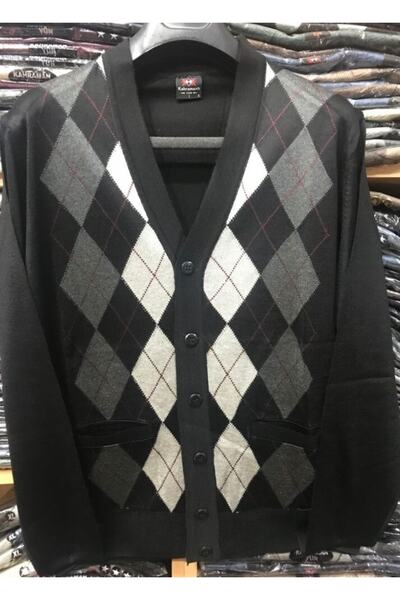 MODA Cardigan subțire de tricotaj cu model Dad pentru bărbați