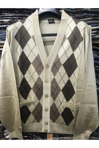 MODA Cardigan subțire de tricotaj cu model Dad pentru bărbați