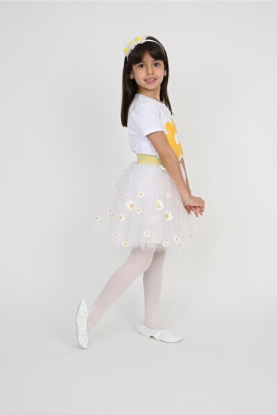 Dıgıl Kids Комплект із футболки та спідниці з візерунком ромашок для дівчинки...