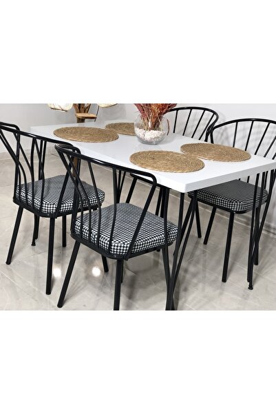 ulusoy mobilya Ay Sandalye Masa Takımı Bombe Ayaklı 70x120