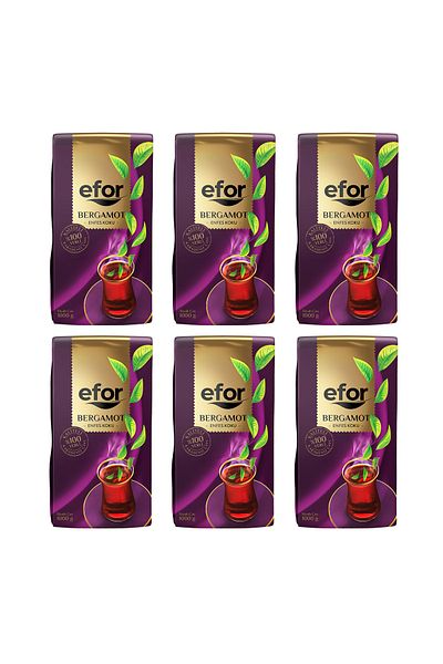 EFOR ÇAY Efor Bergamot Black Bulk Tea - 1,000gr X 6 Pieces