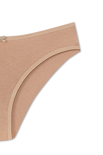 HNX Chiloți de damă din bumbac cafea, cu două straturi în spate, bikini fără cusături
