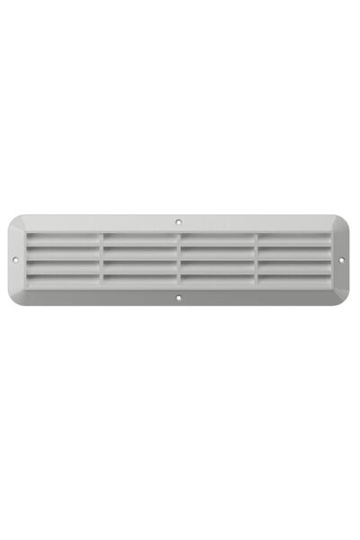 AFS Raksan 008b Kapı Altı Menfez Beyaz 8x30 Çift Transfer Menfezi Alüminyum Sinek Telli