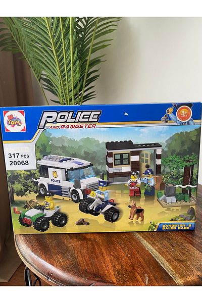 u-toys مجموعة ليغو الشرطة المكونة من 317 قطعة
